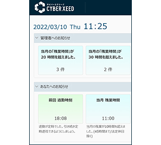 上限が近づいている対象者と管理者へのメール通知